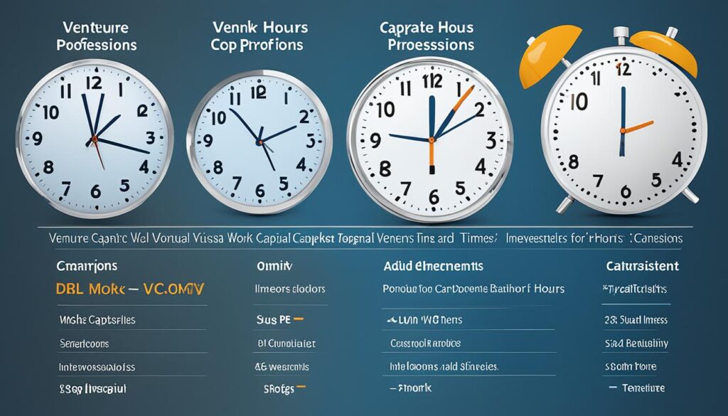 VC hours compared to IB and PE